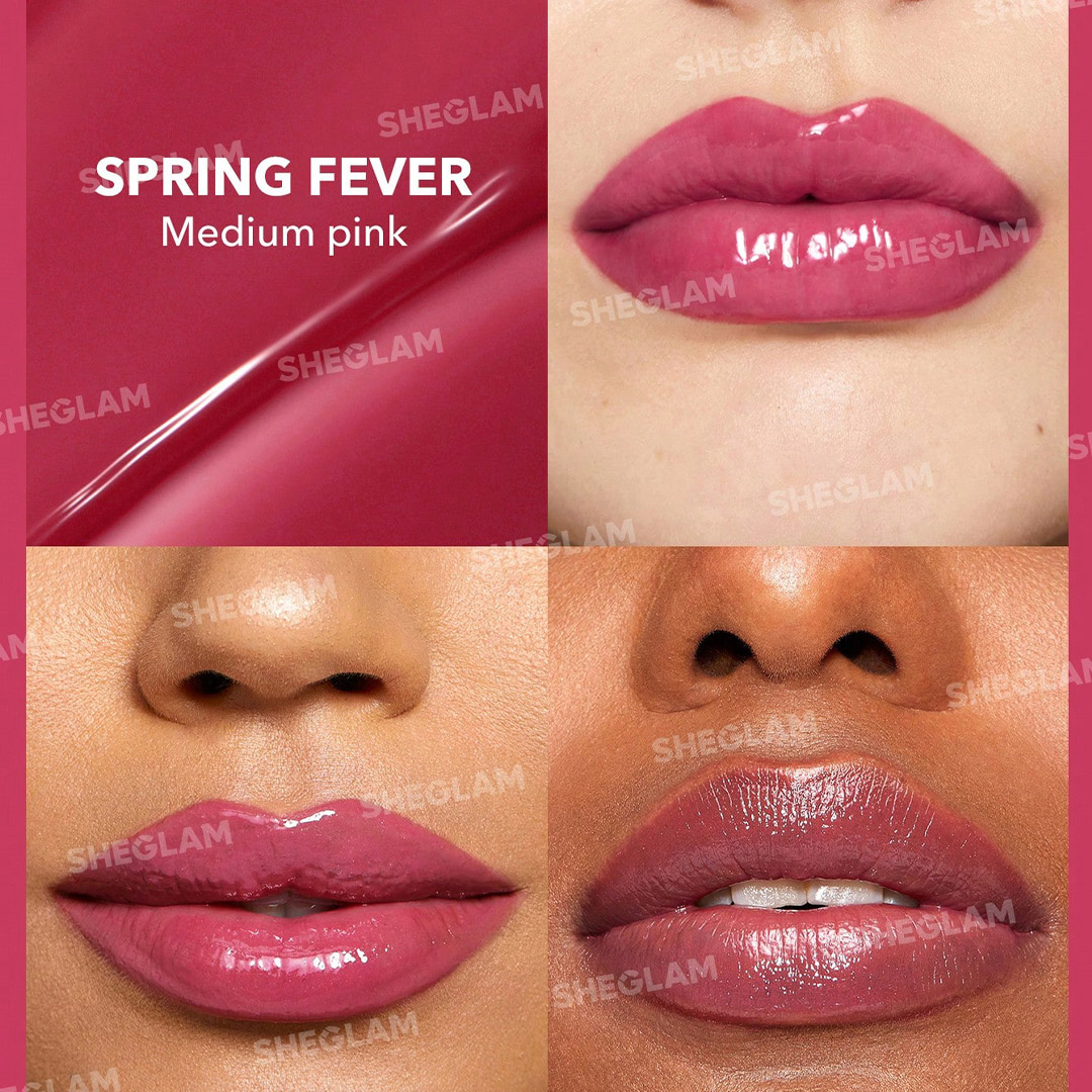 لیپ گلاس حجم دهنده و شاین دار شیگلم|Sheglam pout perfect shimmer lip plumper