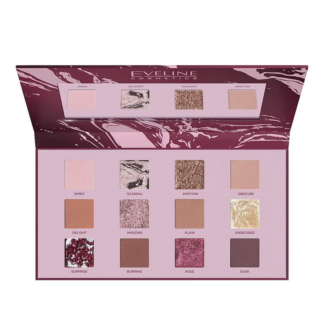پالت 12تایی nudes shaking اولاین |Eveline cosmetic nudes shaking eyeshadow