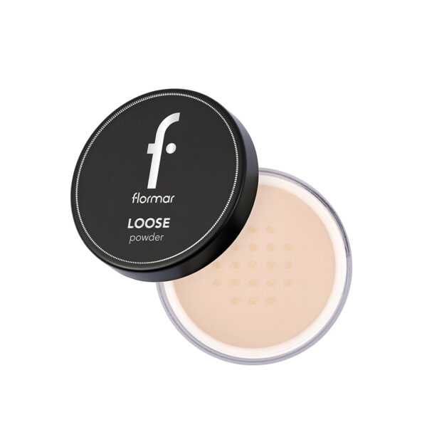 پودر فیکس رنگ 002 Light Sand فلورمار |002 flormar loose powder color is Light Sand