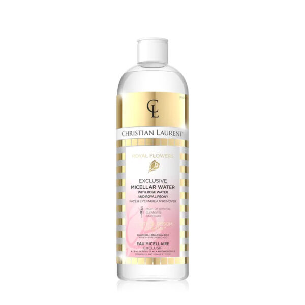 میسلار واتر صورت و چشم گل کریستن لورنت|christian laurent exclusive micellar water with rose water and royal peony
