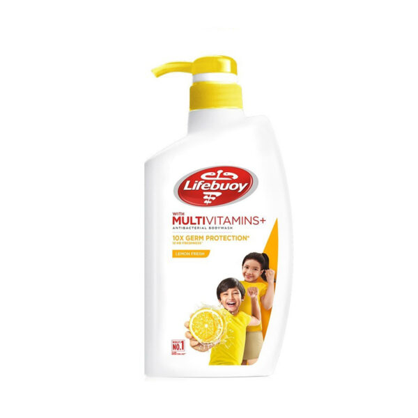 شامپو بدن ضد باکتری حاوی مولتی ویتامین و لیموی تازه لایف بوی | Lifebuoy with multivitamins antibacterial body wash lemon fresh