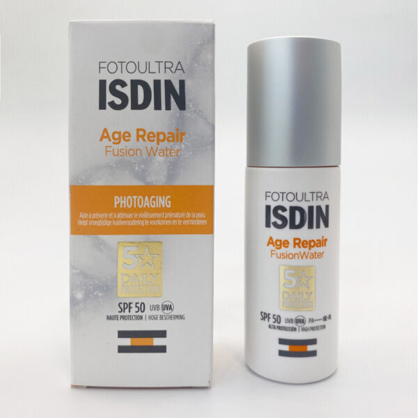 ضدآفتاب بسیار مقاوم و ضد پیری age repair ایزدین|Isdin age repair fusion water spf50