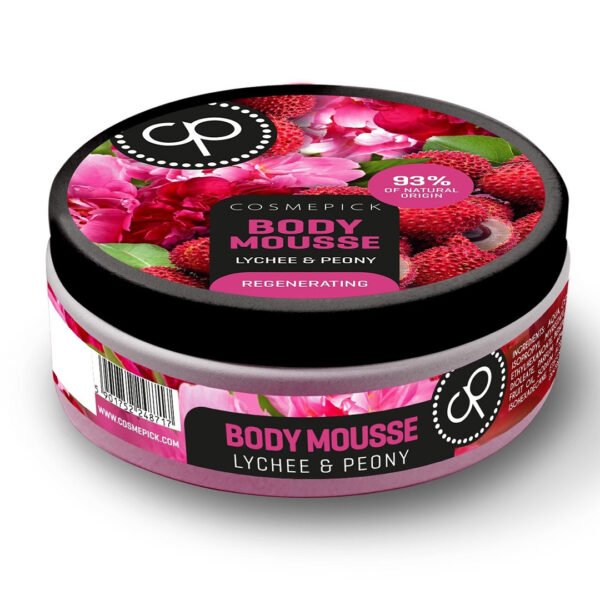 موس بدن با رایحه گل کازمپیک|cosmepick body mousse lychee and peony