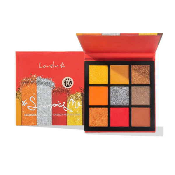 پالت سایه چشم 9تایی sunriseme energy لاولی |Lovely surprise me eyeshadow palette energy kick edition