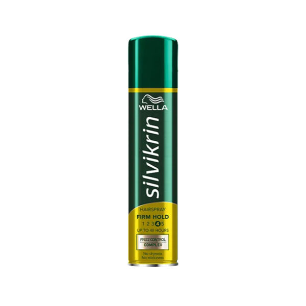 تافت مو شماره4 زرد (بدون خشکی و چسبندگی)ولا |Wella silvikrin hairspray firm hold 4