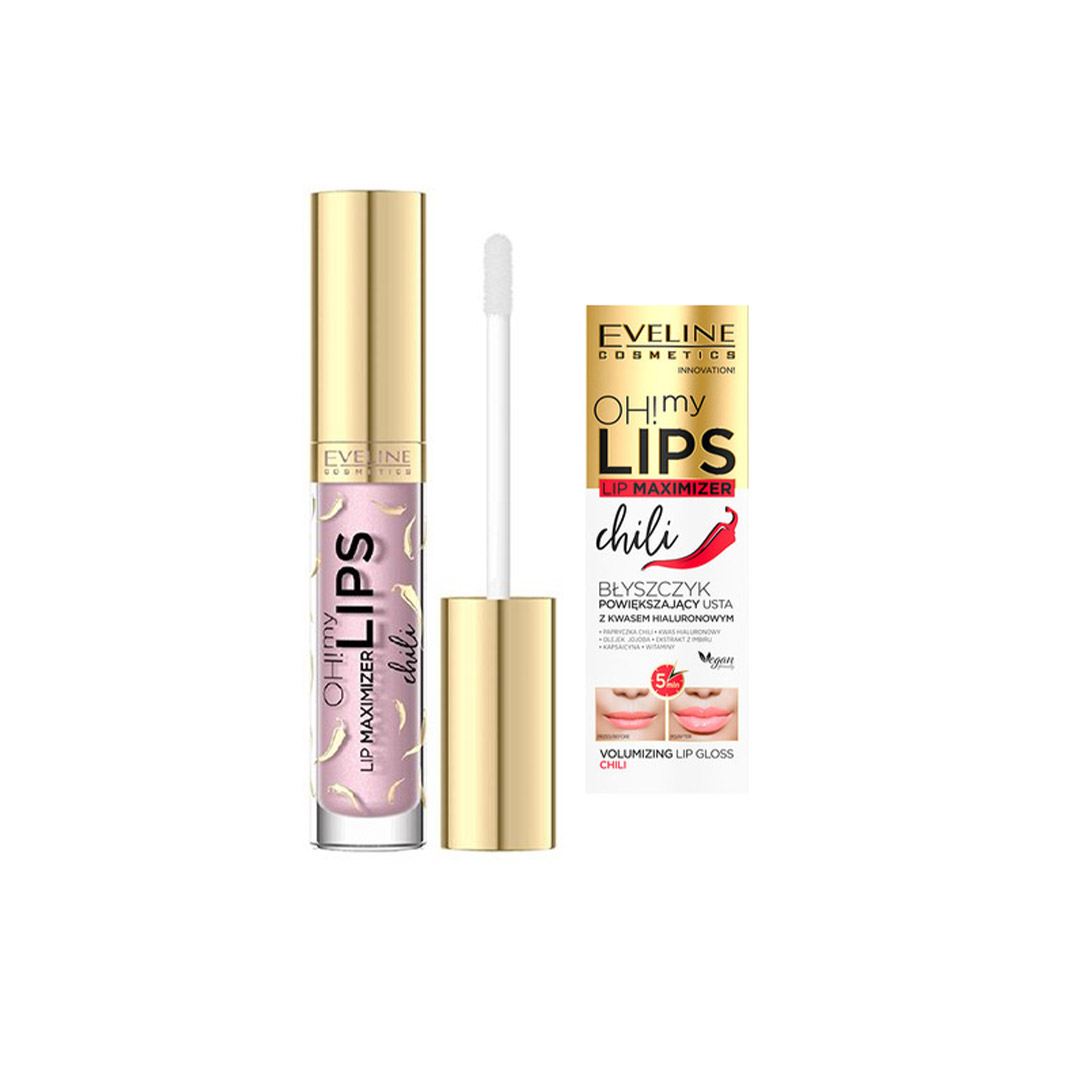 لیپ گلاس حجم دهنده فلفل اولاین |Eveline volumizing lip gloss chili