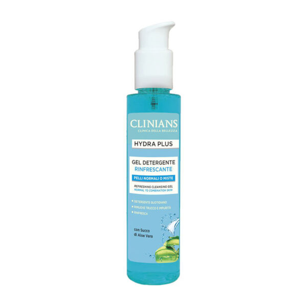 ژل شوینده و پاک کننده مناسب برای پوست معمولی تا مختلط کلینیانس|Clinians hydra plus gel detergente aloe vera