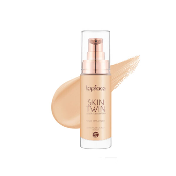 کرم پودر با اس پی اف20مدل skin twin تاپ فیس|Topface skin twin cover foundation smart 3d complex