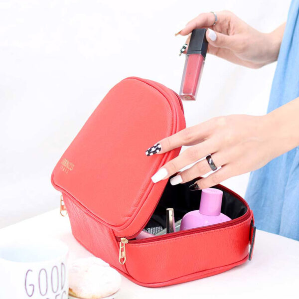 کیف آرایشی چرم مصنوعی هرمس|Hermes faux leather cosmetic bag