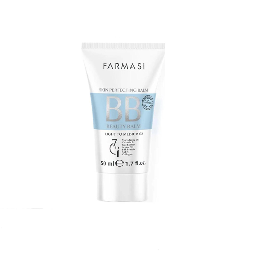 ب ب کرم رنگ light to medium 02 فارماسی|farmasi bb cream light to medium 02