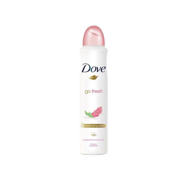 اسپری بدن ضدتعریق 48ساعته با رایحه انار و لیمو داو(ساخت کشور انگلستان)|Dove go fresh moisturising cream 48h pomegranate and lemon verbena scent uk