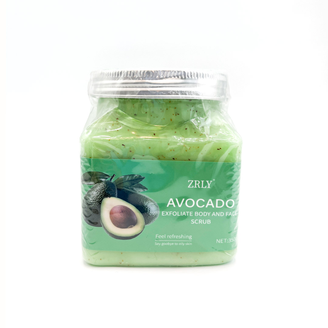 اسکراب بدن و صورت لایه بردار آووکادو زرلی|Zrly avocado exfoliate body and face scrub feel refreshing