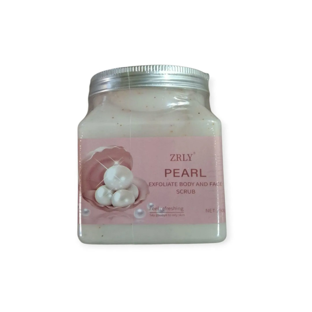 اسکراب بدن و صورت مروارید زرلی|Zrly pearl exfoliate body and face scrub feel refreshing