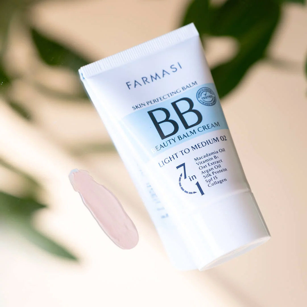 ب ب کرم رنگ light to medium 02 فارماسی|farmasi bb cream light to medium 02